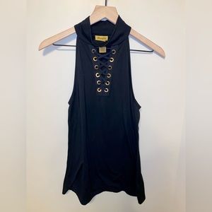 Wrangler Lace-up Halter Tank Top - Medium